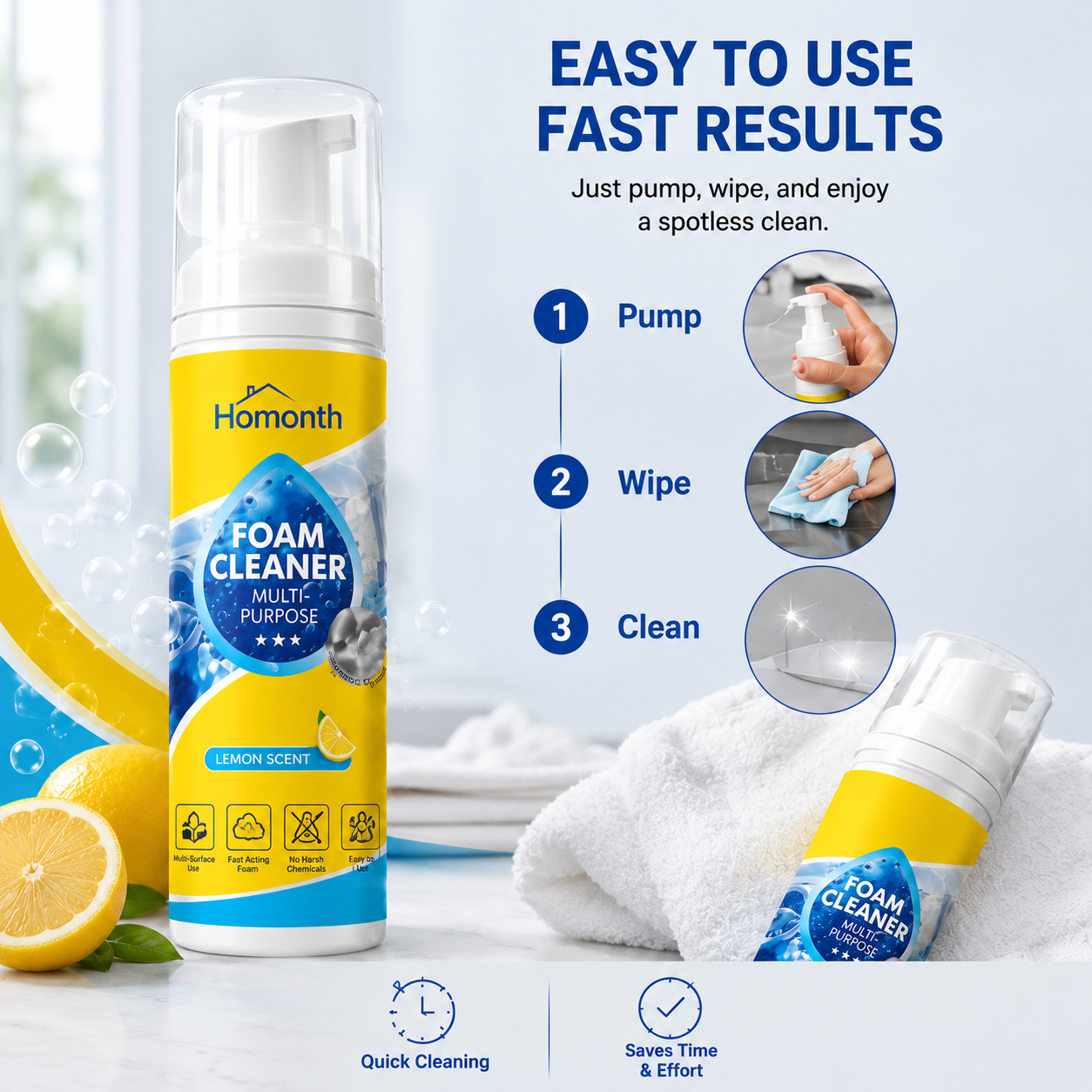 All-in-One Cleaner Kit with Wipe & Sponge