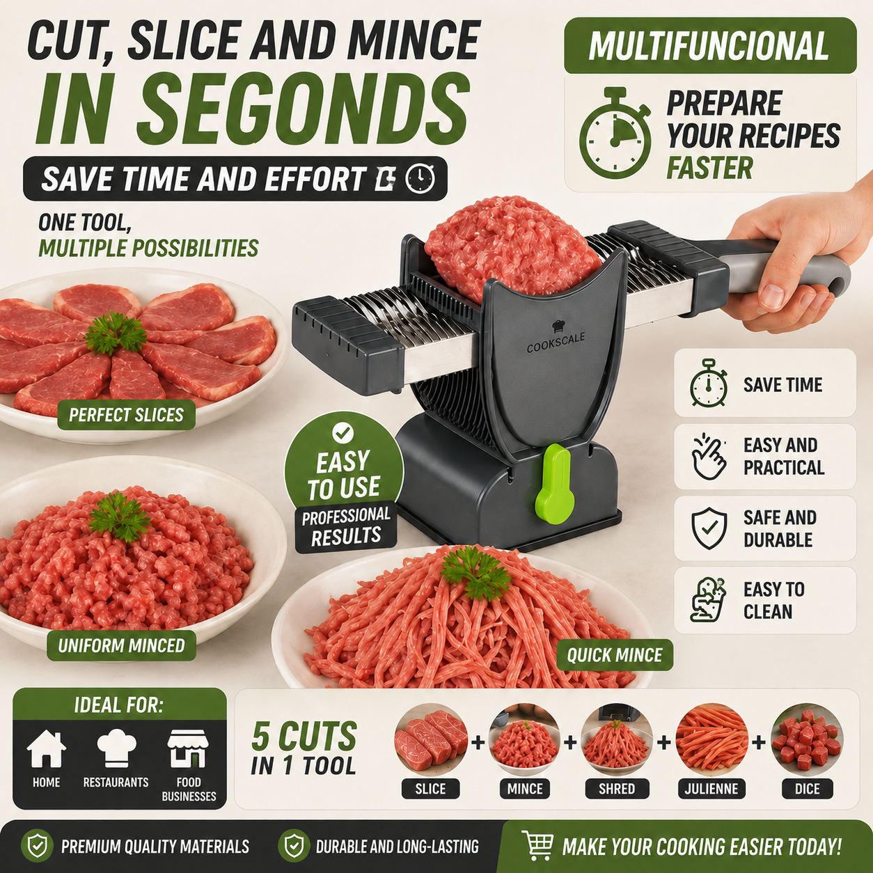 🥩 Transform Your Kitchen with 5 Perfect Protein Cuts Using Just One Machine 🔪✨