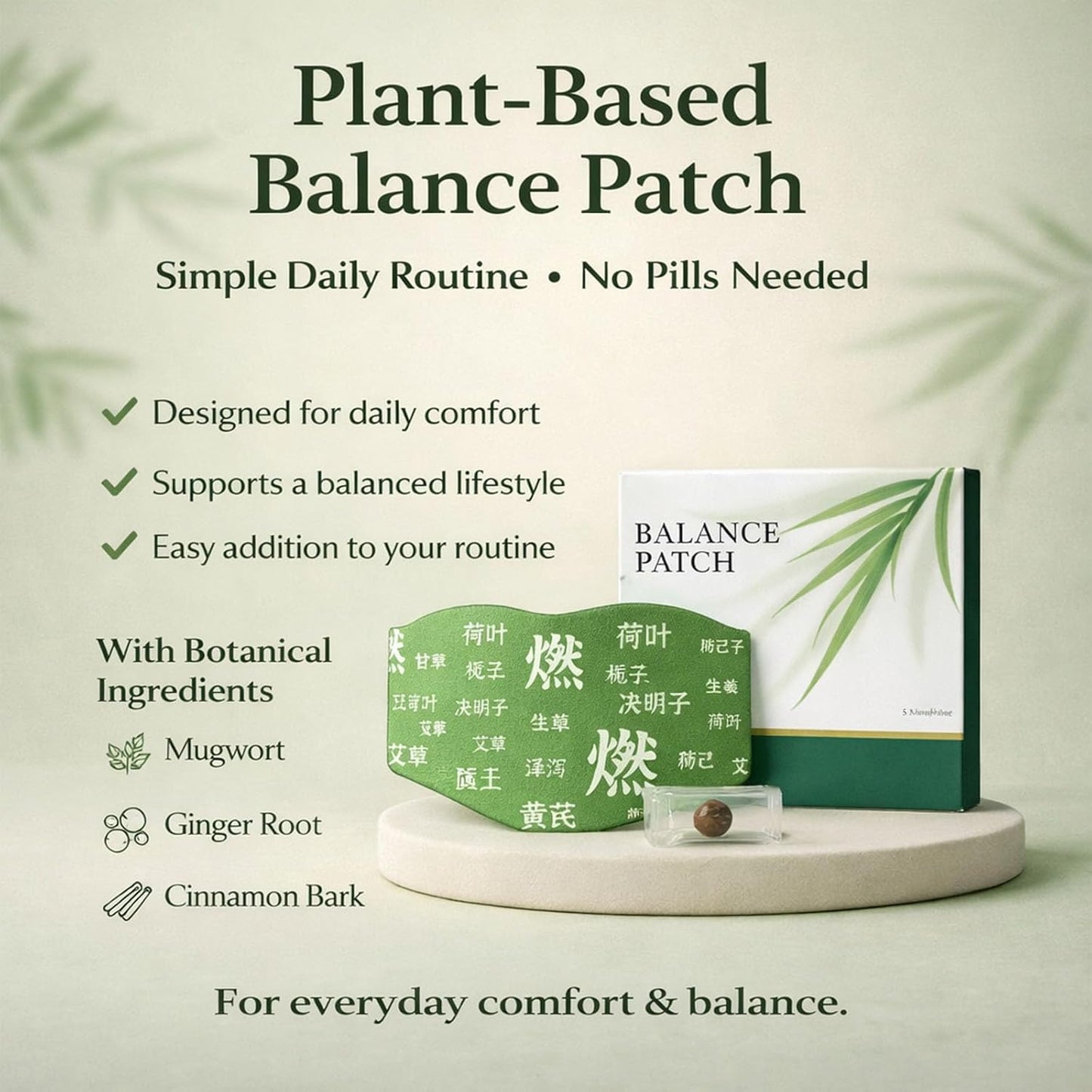 LUMIVO™ Herbal Balance Patch — Japanese Kampo Formula