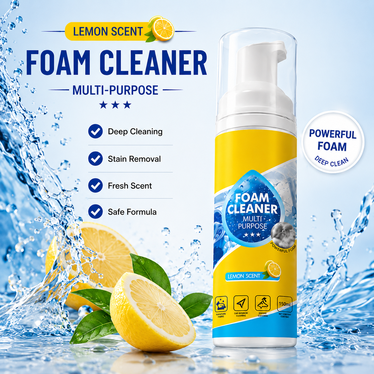 All-in-One Cleaner Kit with Wipe & Sponge