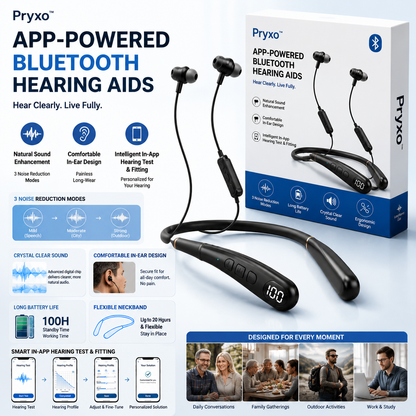 🔥 Today Only! Pryxo™ Smart Hearing Aid — Crystal Clear Sound, 3 Noise Reduction Modes & All-Day Comfort 👂✨