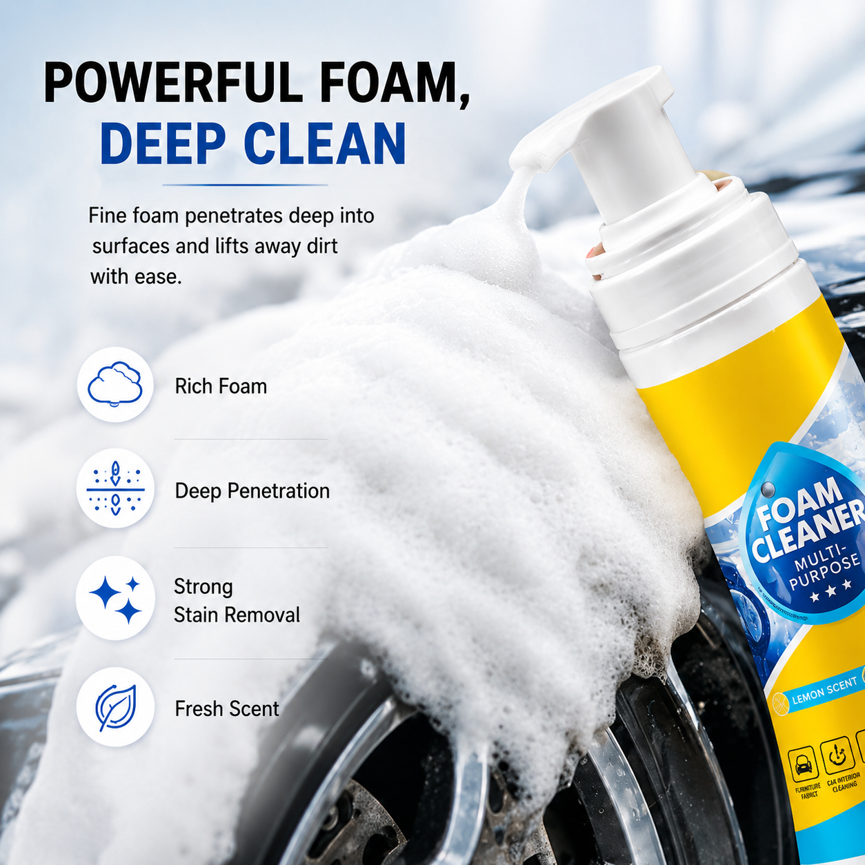 All-in-One Cleaner Kit with Wipe & Sponge